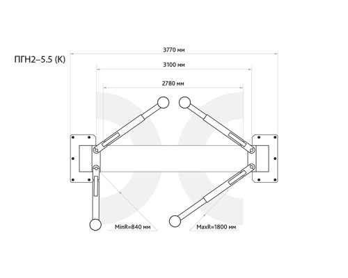 ПГН2-5.5(К) Подъёмник 2-х стоечный 5.5т, 380В