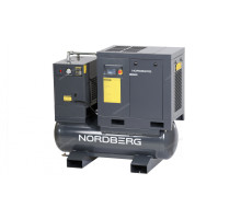 Компрессор винтовой, 7,5 кВт, 10 бар, 960 л/мин, ресивер 300 л, с частотным преобразователем, осушитель, NCF10RD