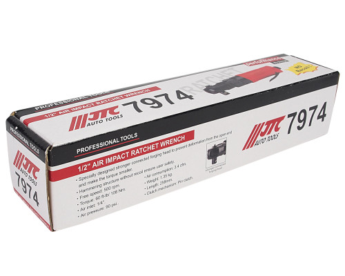 Ключ трещотка пневматический 1/2" 108Нм 190PSI 500об/мин. усиленная ударная JTC Ключ трещотка пневматический 1/2" 108Нм 190PSI 500об/мин. усиленная ударная JTC