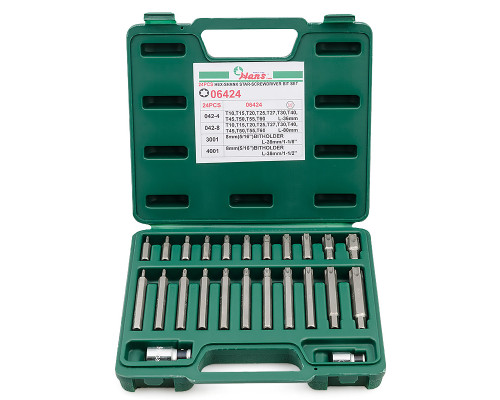 Набор бит TORX для шуруповерта Hans, 06424 Набор бит TORX для шуруповерта Hans, 06424