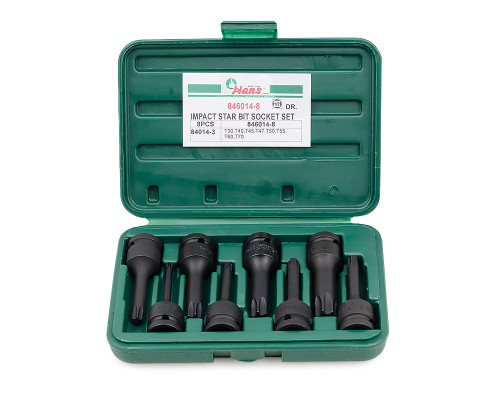 Комплект ударных бит Torx 1/2" Hans, 846014-8 Комплект ударных бит Torx 1/2" Hans, 846014-8