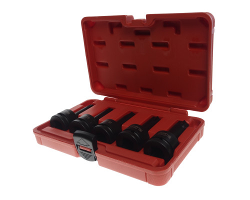 Набор головок ударных TORX 3/4" 5 шт.(T60,T70,T80,T90,T100) L=100мм в кейсе JTC Набор головок ударных TORX 3/4" 5 шт.(T60,T70,T80,T90,T100) L=100мм в кейсе JTC