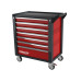 Тележка инструментальная с 7 ящиками, Wellmet ТЗИ-7 Pro. Перфорированные боковые стенки. 850x700x460 мм. Красная