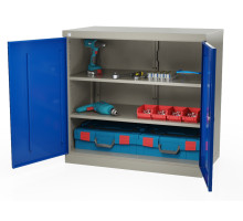 Шкаф инструментальный металлический, 2 полки, без ящиков, 2 двери, 875х930х511 мм, MasterLine Wellmet MLST6-020000