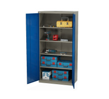 Шкаф инструментальный металлический, 4 полки, без ящиков, 2 двери, 1875х930х511 мм, MasterLine Wellmet MLST14-040000