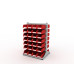 Стеллаж для пластиковых лотков двухсторонний, ДВК SORTEX 1500x1000x800.03