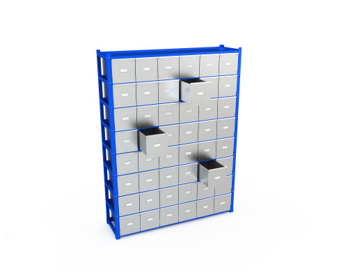 Система хранения с выдвижными ящиками, ДВК BOXES M 2000.1500.400.B48 Система хранения с выдвижными ящиками, ДВК BOXES M 2000.1500.400.B48