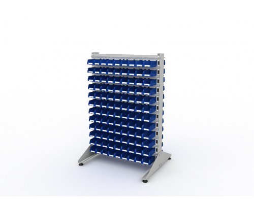 Стеллаж для пластиковых лотков двухсторонний, ДВК SORTEX 1500x1000x800.01 Стеллаж для пластиковых лотков двухсторонний, ДВК SORTEX 1500x1000x800.01