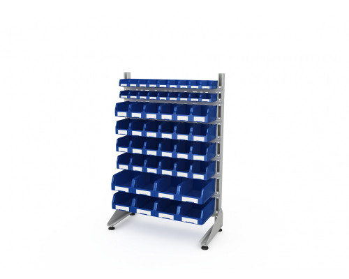 Стеллаж для пластиковых лотков односторонний, ДВК SORTEX 1500x1000x450.06 Стеллаж для пластиковых лотков односторонний, ДВК SORTEX 1500x1000x450.06