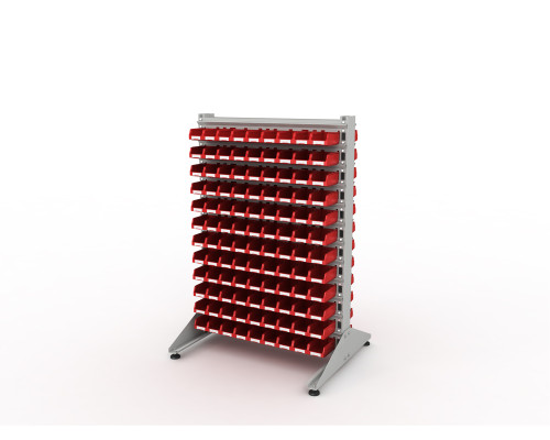 Стеллаж для пластиковых лотков двухсторонний, ДВК SORTEX 1500x1000x800.01 Стеллаж для пластиковых лотков двухсторонний, ДВК SORTEX 1500x1000x800.01