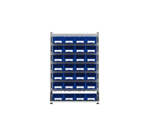 Стеллаж для пластиковых лотков двухсторонний, ДВК SORTEX 1500x1000x800.03 Стеллаж для пластиковых лотков двухсторонний, ДВК SORTEX 1500x1000x800.03
