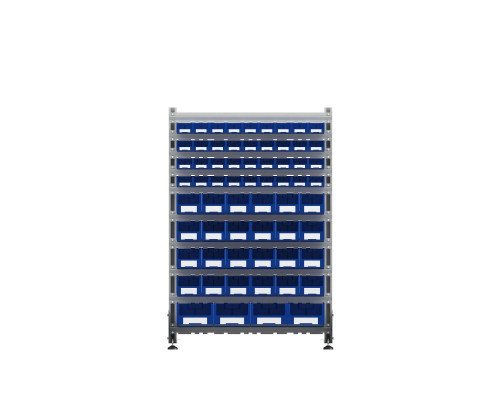 Стеллаж для пластиковых лотков односторонний, ДВК SORTEX 1500x1000x450.05 Стеллаж для пластиковых лотков односторонний, ДВК SORTEX 1500x1000x450.05