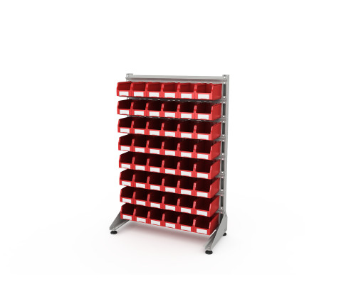 Стеллаж для пластиковых лотков односторонний, ДВК SORTEX 1500x1000x450.02 Стеллаж для пластиковых лотков односторонний, ДВК SORTEX 1500x1000x450.02