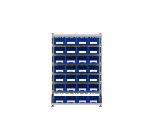 Стеллаж для пластиковых лотков односторонний, ДВК SORTEX 1500x1000x450.03 Стеллаж для пластиковых лотков односторонний, ДВК SORTEX 1500x1000x450.03