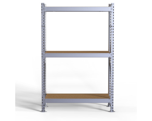 Стеллаж SGR-V-Zn-ДСП 2183-2.0, 2000х2100х800 мм, 3 полки, металлический с настилами из ДСП, Металл Завод