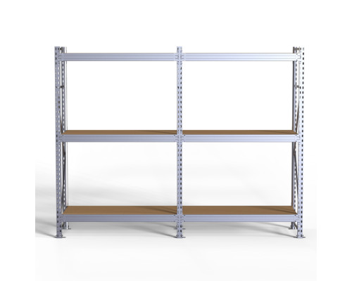 Стеллаж SGR-V-Zn-ДСП 2183-2.0, 2000х2100х800 мм, 3 полки, металлический с настилами из ДСП, Металл Завод