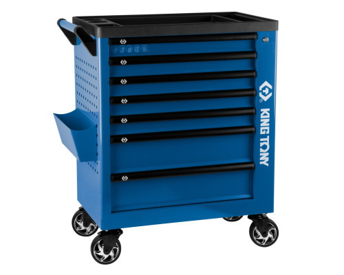 Тележка инструментальная, 7 выдвижных ящиков, "PROFESSIONAL", синяя KING TONY 87G38-7B-B