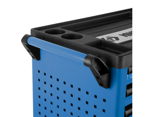 Тележка инструментальная, 7 выдвижных ящиков, "PROFESSIONAL", синяя KING TONY 87G38-7B-B