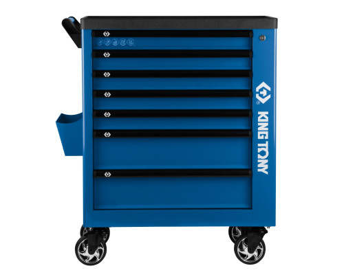 Тележка инструментальная, 7 выдвижных ящиков, "PROFESSIONAL", синяя KING TONY 87G38-7B-B