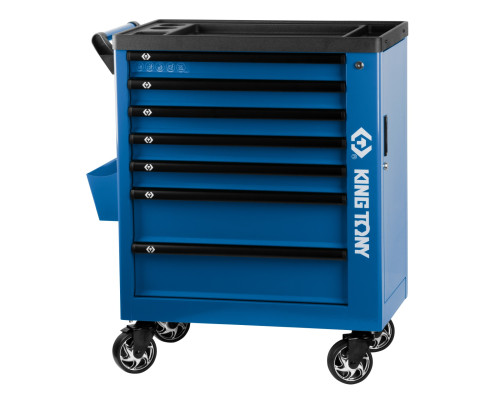 Тележка инструментальная, 7 выдвижных ящиков, "PROFESSIONAL", синяя KING TONY 87G38-7B-B
