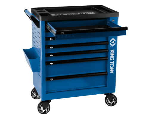 Тележка инструментальная, 7 выдвижных ящиков, "PROFESSIONAL", синяя KING TONY 87G38-7B-B