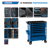 Набор инструментов 173 предмета, "UNION", в синей тележке KING TONY 9G38-000MRB