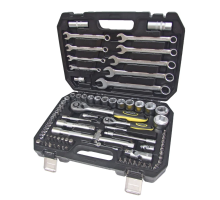 Набор инструмента ЭВРИКА 1*4"&1*2", DR, 6-гранный, 82 предмета ER-80082
