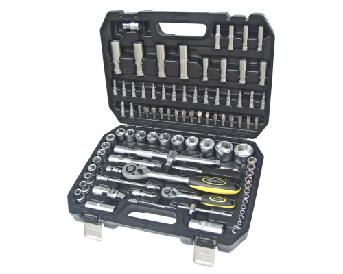 Набор торцевых головок ЭВРИКА 1*4"&1*2", DR, 6-гранный, 94 предмета ER-80094