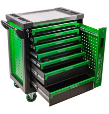 Тележка инструментальная 7-и полочная с набором инструментов и дополнительной боковой секцией Rockforce 274 предмета RF-55311