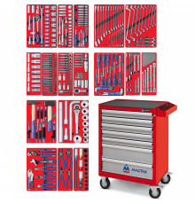 Набор инструментов ЭКСПЕРТ в красной тележке (МАСТАК 521-07581MR), 7 ящиков, 323 предмета МАСТАК 52-07323R