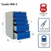 Тумба инструментальная с 5 ящиками, Практик, Промет PROFI WD-5