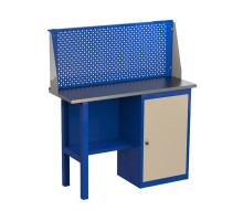 Верстак слесарный металлический однотумбовый с экраном, 1200 мм, GRANIT 12.0P Верстак слесарный металлический однотумбовый с экраном, 1200 мм, GRANIT 12.0P