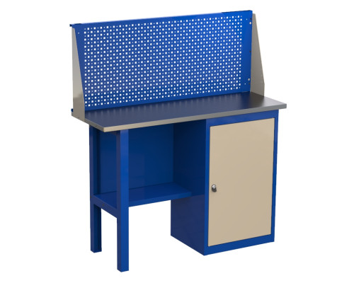 Верстак слесарный металлический однотумбовый с экраном, 1200 мм, GRANIT 12.0P Верстак слесарный металлический однотумбовый с экраном, 1200 мм, GRANIT 12.0P