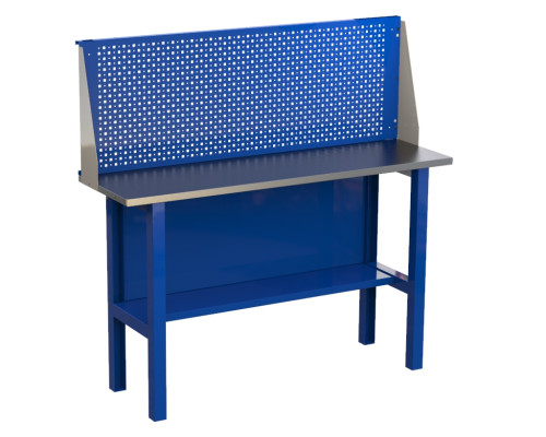 Верстак слесарный металлический бестумбовый с экраном, 1400 мм, GRANIT 14.P Верстак слесарный металлический бестумбовый с экраном, 1400 мм, GRANIT 14.P