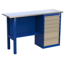 Верстак слесарный металлический однотумбовый, 1400 мм, GRANIT 14.6 Верстак слесарный металлический однотумбовый, 1400 мм, GRANIT 14.6