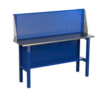 Верстак слесарный металлический бестумбовый с экраном, 1600 мм, GRANIT 16.P Верстак слесарный металлический бестумбовый с экраном, 1600 мм, GRANIT 16.P