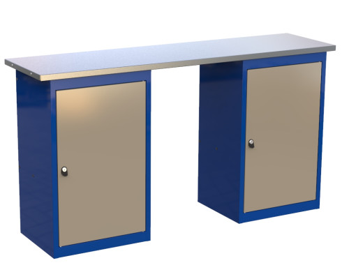 Верстак слесарный металлический двухтумбовый, 1600 мм, GRANIT 16.0.0 Верстак слесарный металлический двухтумбовый, 1600 мм, GRANIT 16.0.0