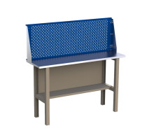 Стол верстак слесарный металлический бестумбовый, с экраном, 1400 мм, CompactLine, Wellmet CL1400P Стол верстак слесарный металлический бестумбовый, с экраном, 1400 мм, CompactLine, Wellmet CL1400P